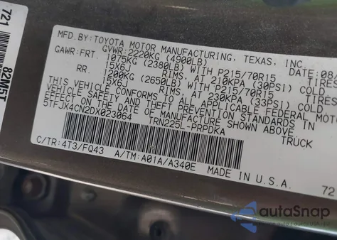 2013 Toyota Tacoma from USA, damaged, VIN 5TFJX4CN2DX023064